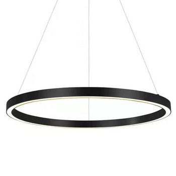 Czarna lampa wisząca Midway LP-033/1P Light Prestige pierścień LED 3000K 35W