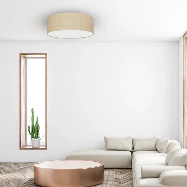 Ekologiczna lampa sufitowa MARSHALL MLP7488 do salonu beżowy biały