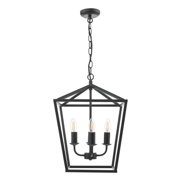 Łańcuchowa wisząca lampa Fionn FIO0422 metalowa vintage czarna