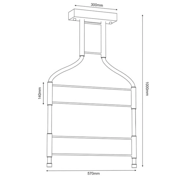 Wisząca lampa do salonu Alha 9058 Dohar LED 36W 4000K podwójna metal czarny biały