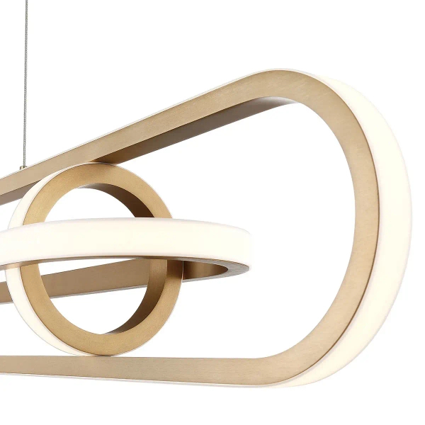 Wisząca lampa owalna Demark QN-DEMARK-LP-BG LED 58W 3000K nad stół złoty