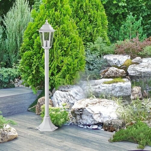 Metalowa latarnia do ogrodu VELENCE 8209 zewnętrzna IP43 biała