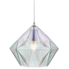 Geometryczna lampa wisząca do salonu chrom Gaia OUTLET