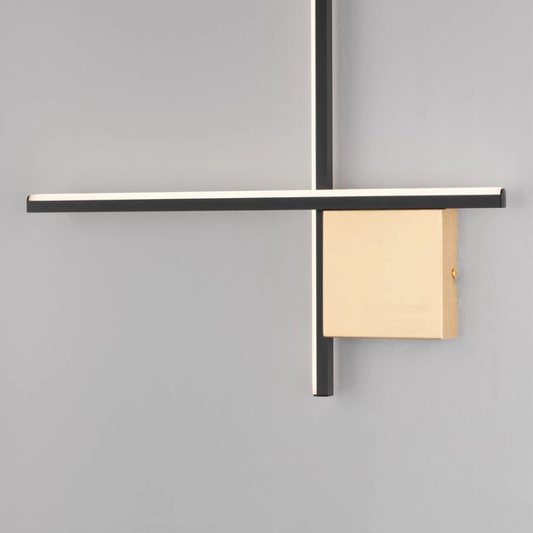 Naścienna lampa do holu CHOTA LE44307 LED 15W 3000K czarna złota