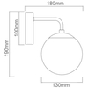 Loftowa LAMPA ścienna Bao Parette Nero Claro Orlicki Design szklana OPRAWA kulisty KINKIET ball czarny przezroczysty