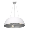 Lampa wisząca MORGAN MLP4477 Milagro salonowa OPRAWA okrągła biała srebrna
