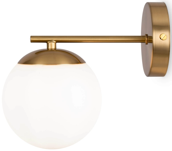 Lampa ścienna modernistyczna MOD187WL-01BS kula ball mosiądz