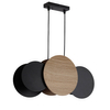 Zwisająca lampa do kuchni Tola 41093 Sigma okręgi beżowa czarna