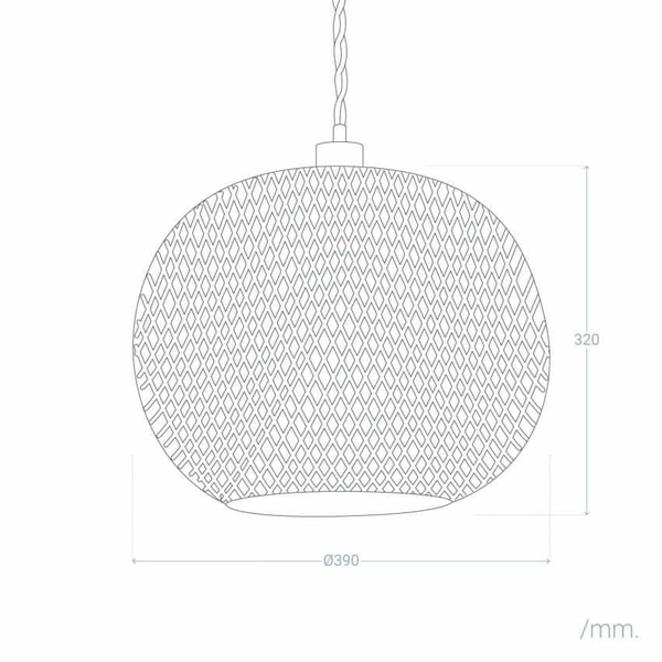 Ekologiczna lampa wisząca kula Boho ABR-NLW28-BH-E27 bambus naturalny