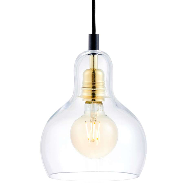 Lofrowa LAMPA wisząca LONGIS 10878505 Kaspa szklana OPRAWA skandynawski ZWIS kaskada złota przezroczysta czarna