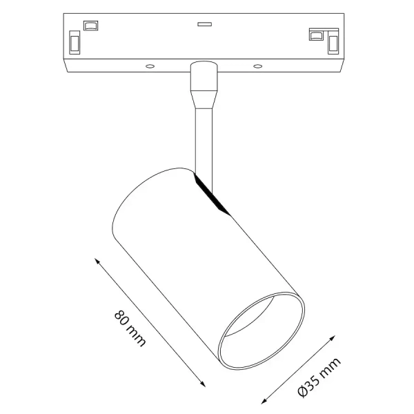 Lampa do szyn magnetycznych Magnetic Track ML2177 LED 6W CCT czarny
