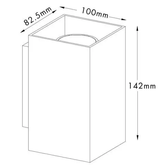 Kinkiet ścienny metalowy Sandy 92697-N Zumaline kostka do salonu biała