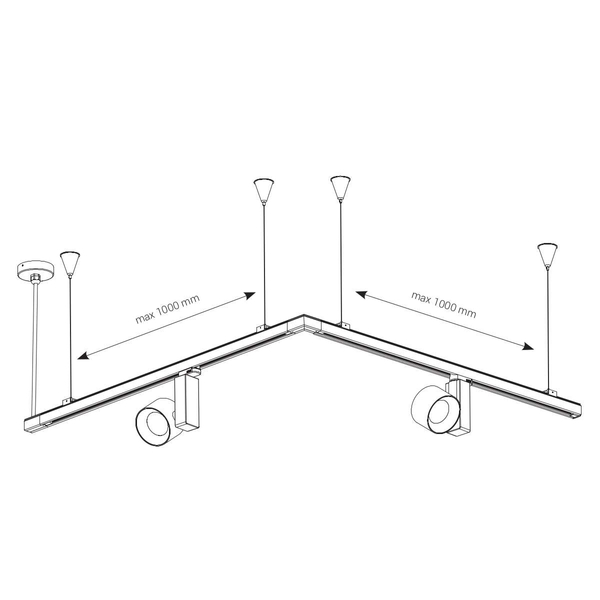 ZAWIESIE linowe CTLS SUSPENSION KIT 8697 Nowodvorski ZWIS do 3-fazowego systemu szynowego czarny
