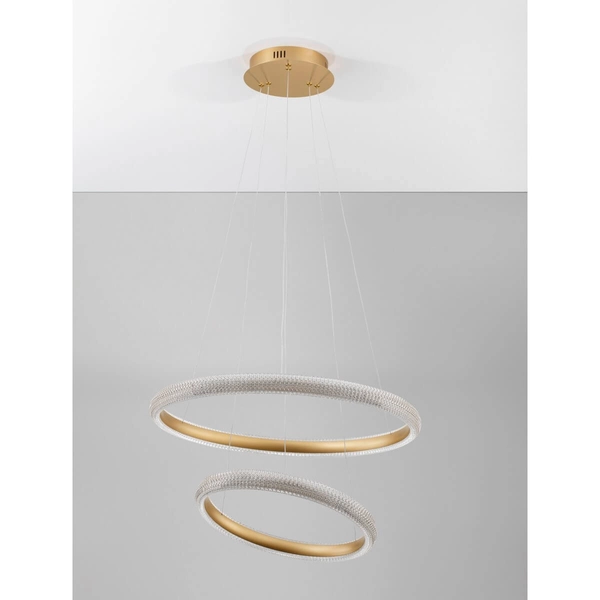 Metalowy ring wiszący Ameca LE42818 LED 41,5W 3000K złoty biały