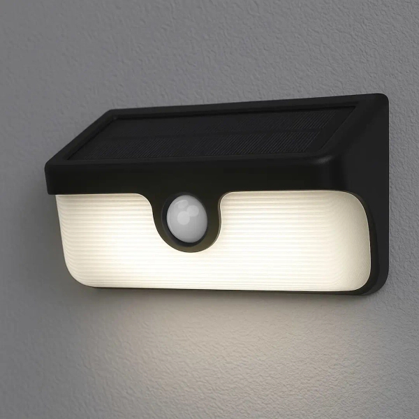 Solarna ścienna lampa Link EKO2359 LED 5W 4000K IP65 czarny