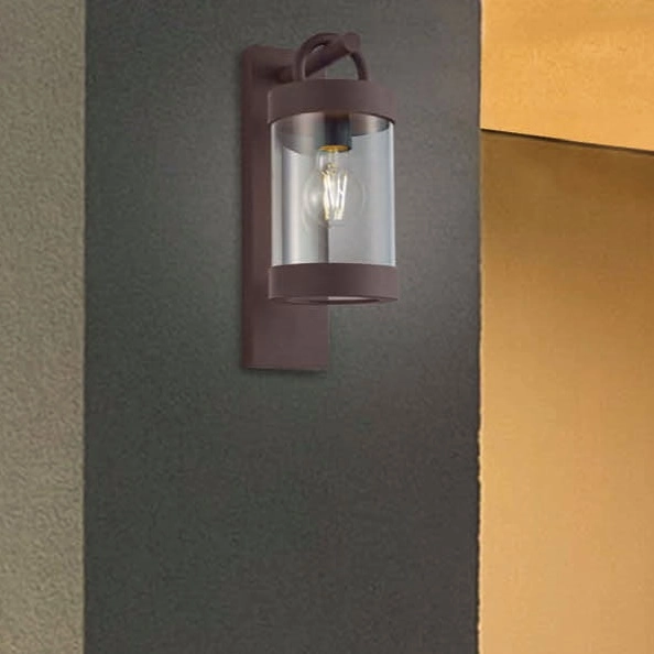 Kinkiet na elewację Sambesi 204160124 z czujnikiem zmierzchu miedź