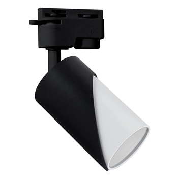 Lampa punktowa do systemu szynowego 1-fazowego Zebra 04211 Ideus czarna biała