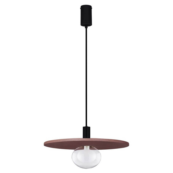 Kulista lampa wisząca ASUNTA LE44658 betonowa bordowo-brązowa