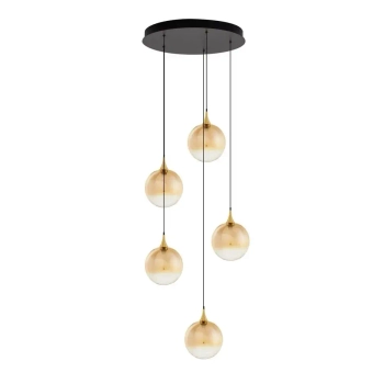 Kaskadowa wisząca lampa LURVELA LE45134 LED 20W 3000K kulista złota