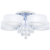 LAMPA sufitowa DRS8006/5 8C LED 300W Elem metalowa OPRAWA z pilotem crystal glamour chrom biała