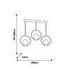 LAMPA wisząca BOSTON MLP5594 Milagro modernistyczna OPRAWA metalowa ZWIS okrągły szklane kule balls czarne białe