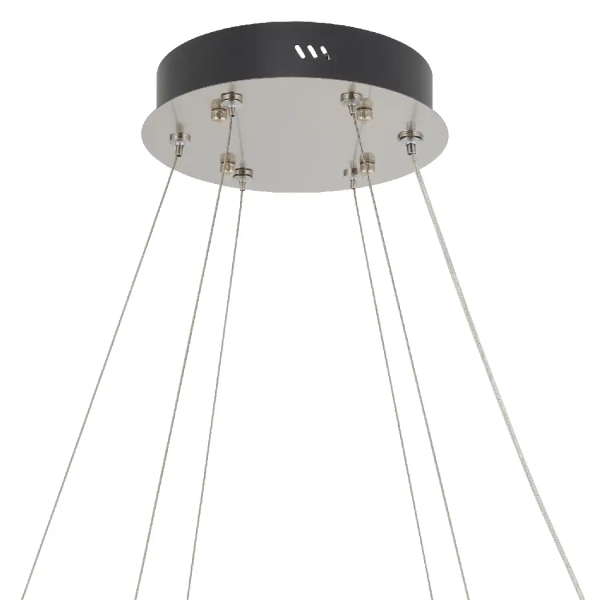 Lampa wisząca glamour LUXORA 11706 LED 38W 3000K nikiel