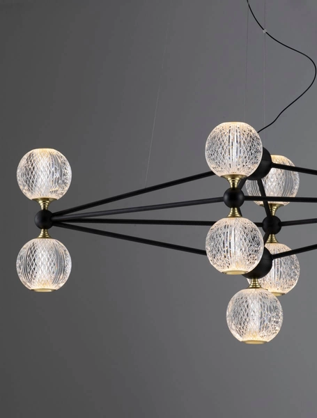 Lampa wisząca BOYA LE42738 LED 42W 3200K z funkcją ściemniania czarna