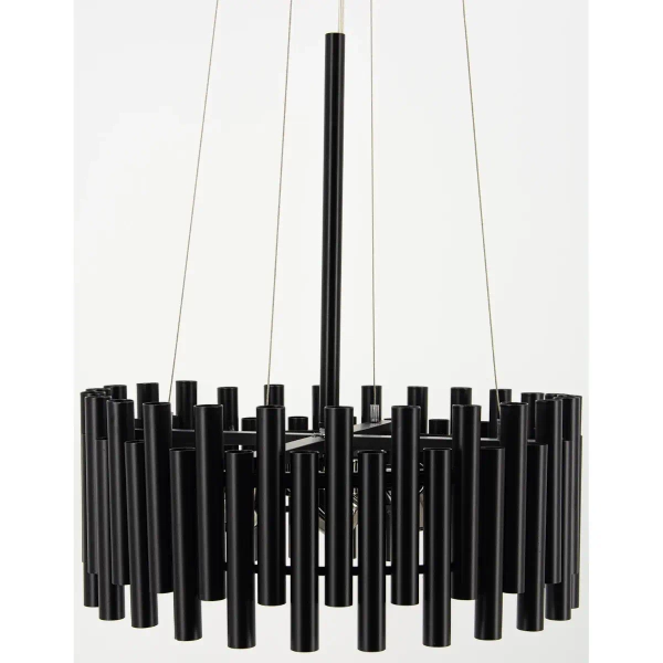 Okrągła lampa wisząca NARNI 6235/4 BL Elem nad stół czarny