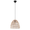 Wisząca lampa Rike R31131036 japandi eko naturalna drewniana czarna