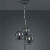 Modernistyczna LAMPA wisząca PURE  302000342 Trio loftowa OPRAWA szklane kule zwis grafitowy przydymiony