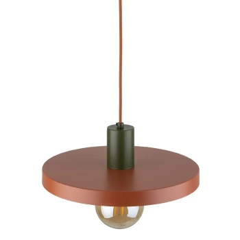 Lampa zwisająca do salonu Sila 10749 dysk metalowy zielony