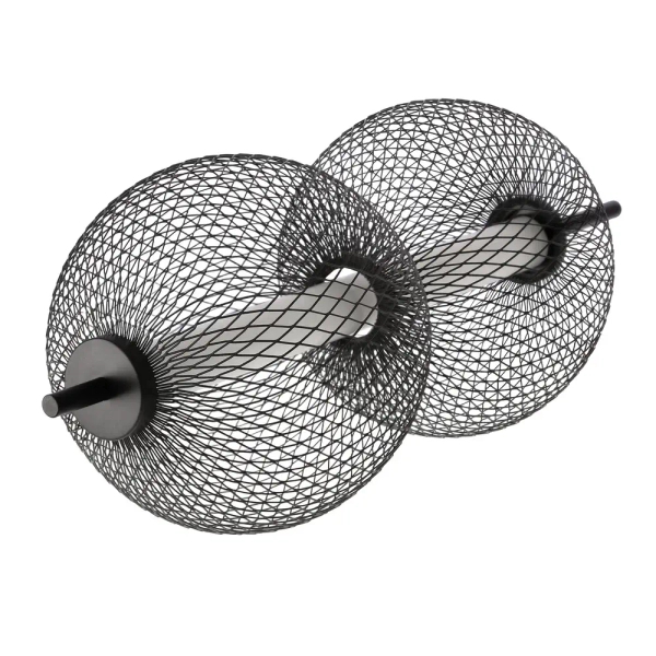Ażurowa lampa wisząca Puma 32-35356 LED 10W 3000K kulista podwójna czarna