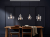 LAMPA wisząca LONGIS 10523409 Kaspa metalowa OPRAWA listwa ZWIS szklany przezroczysty
