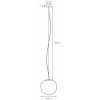 Zwisająca lampa nad stół Cloe 11066103 Kaspa do salonu biała chrom