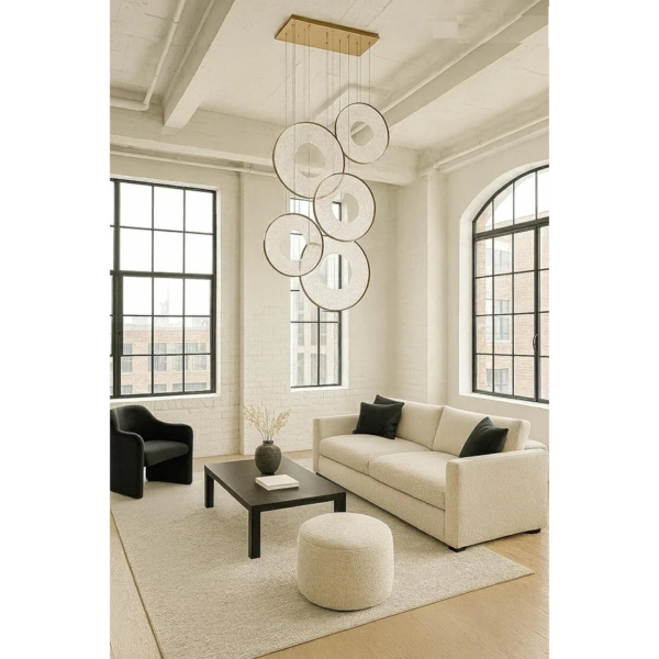 Wisząca lampa transparentna złota STARDUST LED 120W 3000K MSE1501100587