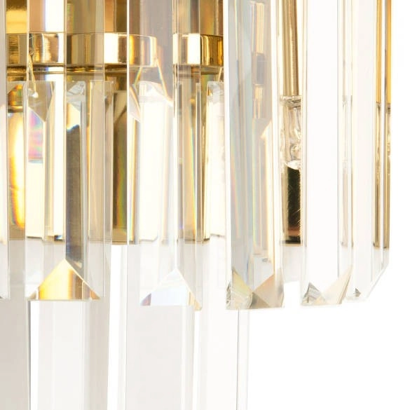 Kryształowy kinkiet MONACO W0288 Maxlight glamour do jadalni złoty