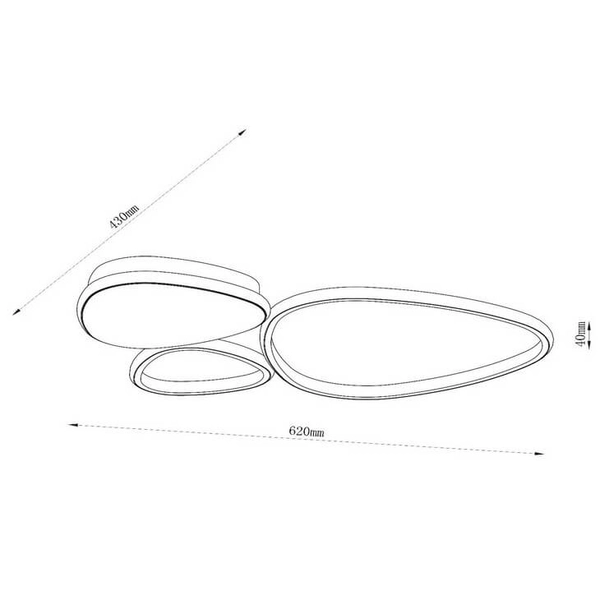 Sufitowa lampa do salonu SAMLING 78102/30/41 LED 30W 2700-4000K brązowa