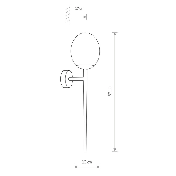 Ścienna lampa łazienkowa Torch 8123 kula ball biała