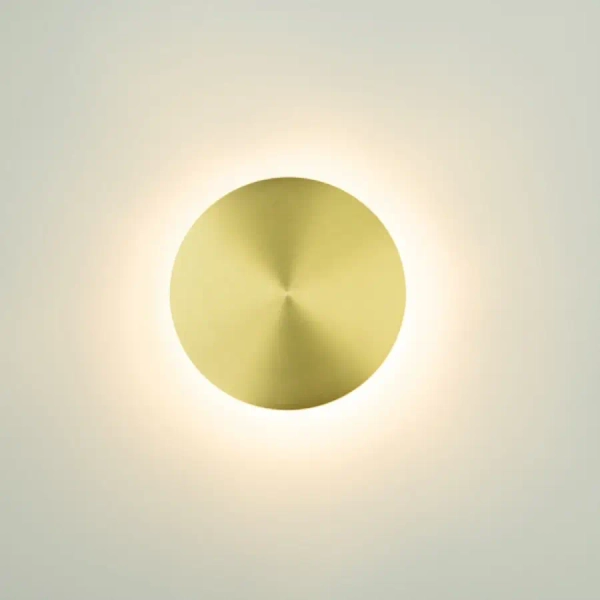 Metalowa ścienna lampa 20349 LED 6W 3000K dysk okrągły mosiądz