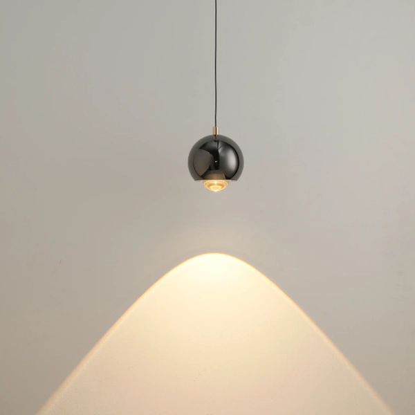 Kulista lampa wisząca Aurenia PL0122-CB Yaskr LED 5W 3000K czarny złoty