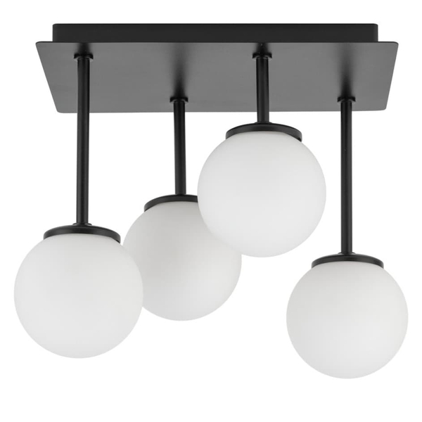 Plafon szklane kule kaskada Tulia 33505 Sigma metalowa biała czarna