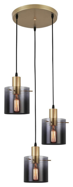 LAMPA wisząca DONATI 5223 Rabalux szklana OPRAWA zwis kaskada przydymiony złoty