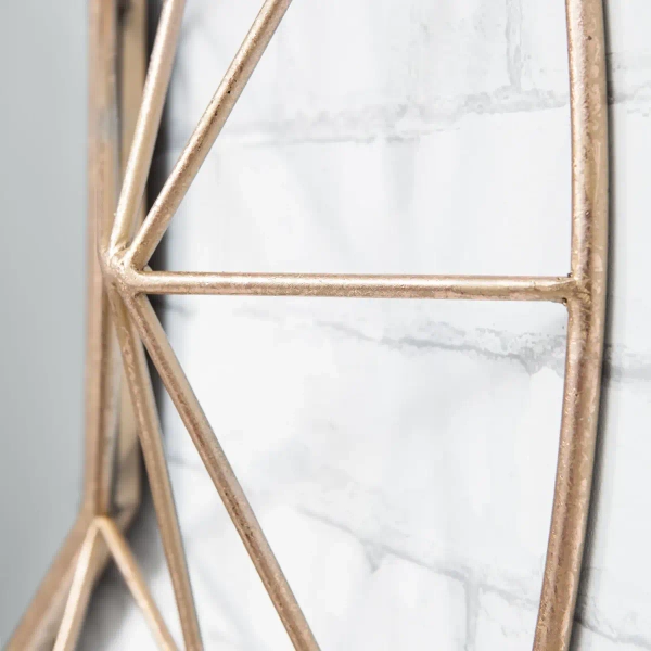 Geometryczne lustro na ścianę Andromeda 5055999201278 złoty