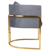 Fotel Chloe Velvet MSE011000303.V23 tapicerowany ciemnoszary złoty