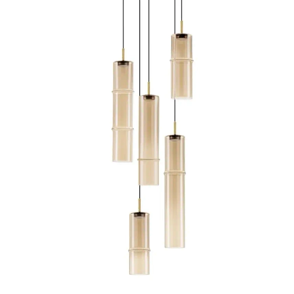 Nowoczesny żyrandol SARTANO LE45168 LED 15W 3000K złota