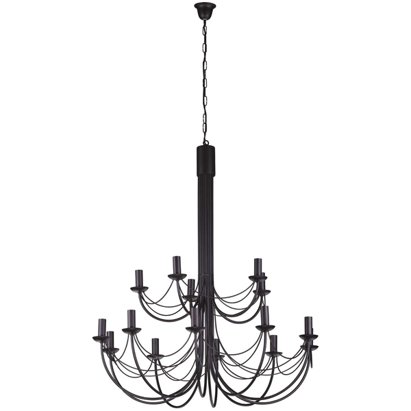 Żyrandol LAMPA wisząca Perseo K-3523 Kaja pałacowa OPRAWA metalowa ZWIS świecznikowy czarny