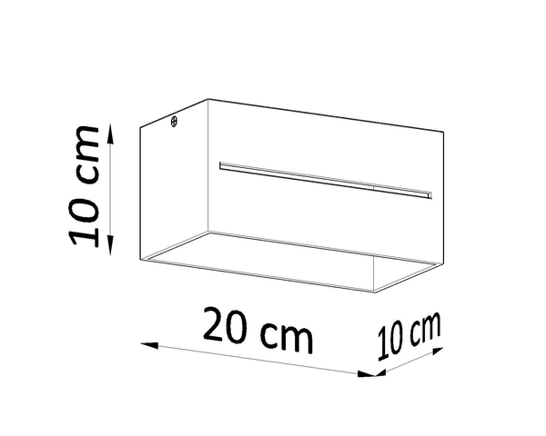 Natynkowa LAMPA sufitowa SL.0384 prostokątna OPRAWA metalowa downlight czarna