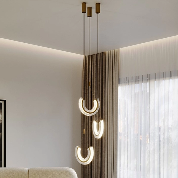 Wisząca lampa Maya P091PL-L18G3K Maytoni LED 10W 3000K łuk złoty