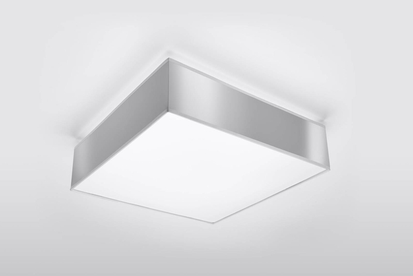 Plafon LAMPA sufitowa SL.0137 natynkowa OPRAWA kwadratowa szara