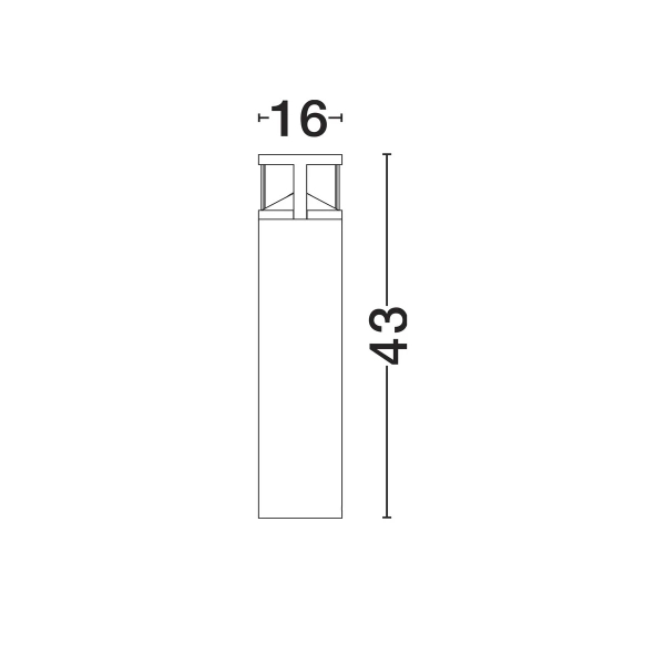 Słupek ogrodowy metalowy NEVARRO LE75126 LED 24W 3000K IP65 czarny